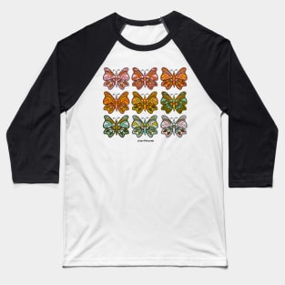 Rainbow Butterflies Baseball T-Shirt